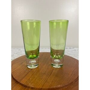 Bo Borgstrom Aseda MCM Swedish Art Glass Barware Shot glass Set of 2